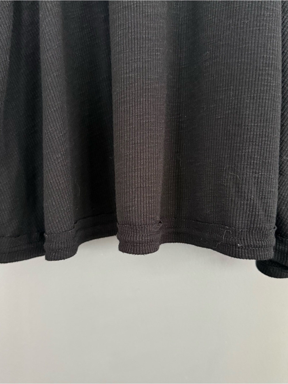 Free People Black Ribbed Scoop High Neck Tank Top - Picture 3 of 6